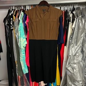 Ann Taylor black and brown beautiful business dress size 4